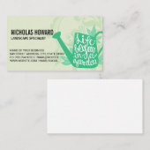 Carte De Visite Arrosage | Paysage du jardin (Devant / Derrière)