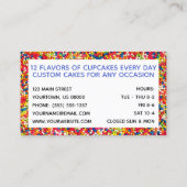 Carte De Visite Arrose le sucre de boulangerie de gâteau de petit (Dos)