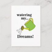 Carte De Visite Arroser mes rêves arrosoir (Devant)