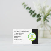 Carte De Visite Arroseurs De Pelouse Et Services D'Irrigation (Debout devant)