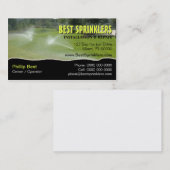 Carte De Visite Arroseuse de pelouse/carte de visite d'aménagement (Devant / Derrière)