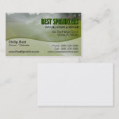 Carte De Visite Arroseuse de pelouse/carte de visite d'aménagement (Devant / Derrière)