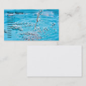 Carte De Visite Arrosez l'écoulement dans une piscine (Devant / Derrière)