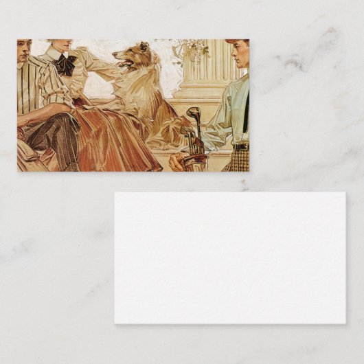 Carte De Visite Arrow Collar advertisement, 1910 by Leyendecker (Devant / Derrière)