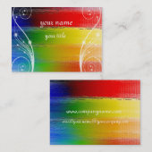 Carte De Visite art abstrait coloré (Devant / Derrière)