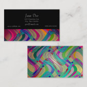Carte De Visite Art Abstrait coloré amusant (Devant / Derrière)