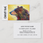 Carte De Visite Art abstrait coloré d'ours (Devant / Derrière)