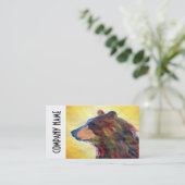 Carte De Visite Art abstrait coloré d'ours (Debout devant)