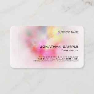 Carte De Visite Art Abstrait coloré Élégant Personnalisé