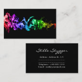 Carte De Visite Art abstrait coloré lumineux personnalisable (Devant / Derrière)