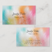 Carte De Visite Art Abstrait coloré moderne Design élégant (Devant / Derrière)
