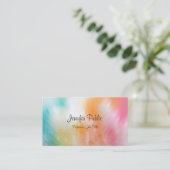 Carte De Visite Art Abstrait coloré moderne Design élégant (Debout devant)