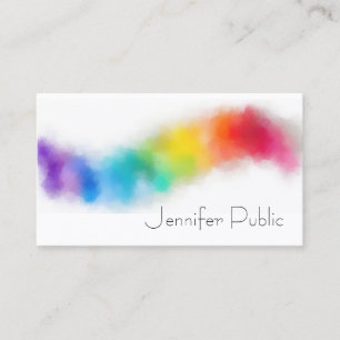Carte De Visite Art Abstrait Couleurs Arc-en-ciel Moderne Élégant