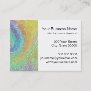 Carte De Visite Art abstrait Cyclone Arc-en-ciel