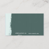 Carte De Visite Art abstrait de floc audacieux turquoise vert de (Dos)