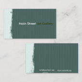Carte De Visite Art abstrait de floc audacieux turquoise vert de (Devant / Derrière)