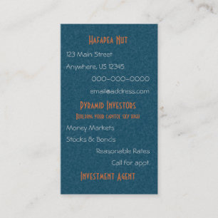 Carte De Visite Art abstrait de pyramide d'or égyptienne de topaze