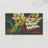 Carte De Visite Art abstrait de rétro mouche moderne de papillon (Dos)