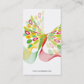 Carte De Visite Art abstrait de rétro mouche moderne de papillon (Dos)