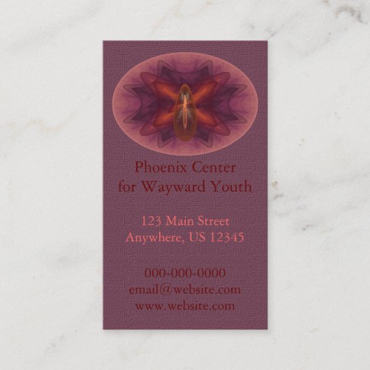 Carte De Visite Art abstrait d'oeufs de Phoenix (Devant)