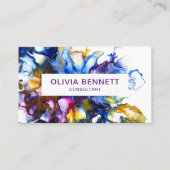 Carte De Visite Art Abstrait en marbre coloré (Devant)