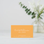Carte De Visite Art Abstrait en marbre rose jaune (Debout devant)