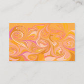 Carte De Visite Art Abstrait en marbre rose jaune (Dos)