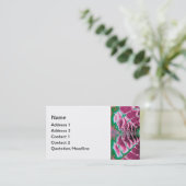 Carte De Visite Art Abstrait Fleur Rouge (Debout devant)