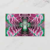 Carte De Visite Art Abstrait Fleur Rouge (Dos)