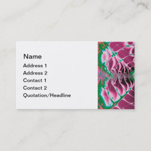 Carte De Visite Art Abstrait Fleur Rouge