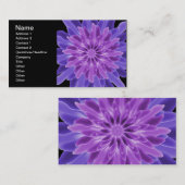 Carte De Visite Art abstrait fleur violette (Devant / Derrière)