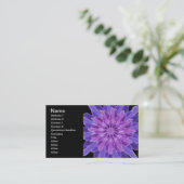 Carte De Visite Art abstrait fleur violette (Debout devant)