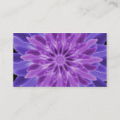 Carte De Visite Art abstrait fleur violette (Dos)