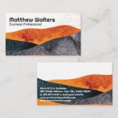 Carte De Visite Art Abstrait japonais tiré à la main (Devant / Derrière)