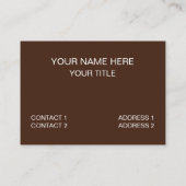 Carte De Visite Art Abstrait moderne (Dos)