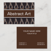 Carte De Visite Art Abstrait moderne (Devant / Derrière)