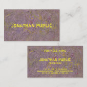 Carte De Visite Art Abstrait moderne Elégant Modèle Luxueux (Devant / Derrière)