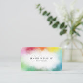 Carte De Visite Art Abstrait moderne Élégant Modèle personnalisé (Debout devant)