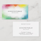 Carte De Visite Art Abstrait moderne Élégant Modèle personnalisé (Devant / Derrière)