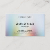 Carte De Visite Art Abstrait moderne Élégant Modèle professionnel (Dos)