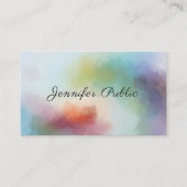 Carte De Visite Art Abstrait moderne manuscrit Élégant Script (Devant)