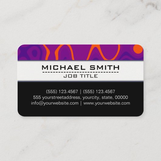 Carte De Visite Art Abstrait moderne professionnel Élégant #41 (Dos)
