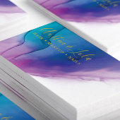 Carte De Visite Art Abstrait moderne Turquoise bleu violet