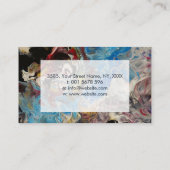 Carte De Visite Art Abstrait original - bleu, blanc, rose, muet,  (Dos)