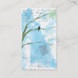 Carte De Visite Art abstrait peignant les branches d'arbre