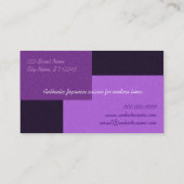 Carte De Visite Art abstrait pourpre de bol de riz (Dos)