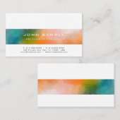Carte De Visite Art Abstrait professionnel Créatif Moderne Plaine (Devant / Derrière)
