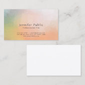 Carte De Visite Art Abstrait Professionnel Plat Moderne Élégant (Devant / Derrière)