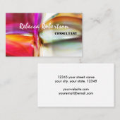 Carte De Visite Art Abstrait rose vif unique rouge Brown (Devant / Derrière)