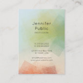 Carte De Visite Art Abstrait tendance Typographie verticale modern (Dos)